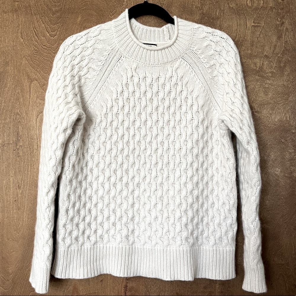 J.Crew Honeycomb Cashmere Rollneck Sweater